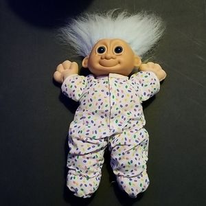 Vintage 90s Russ stuffed troll doll Easter